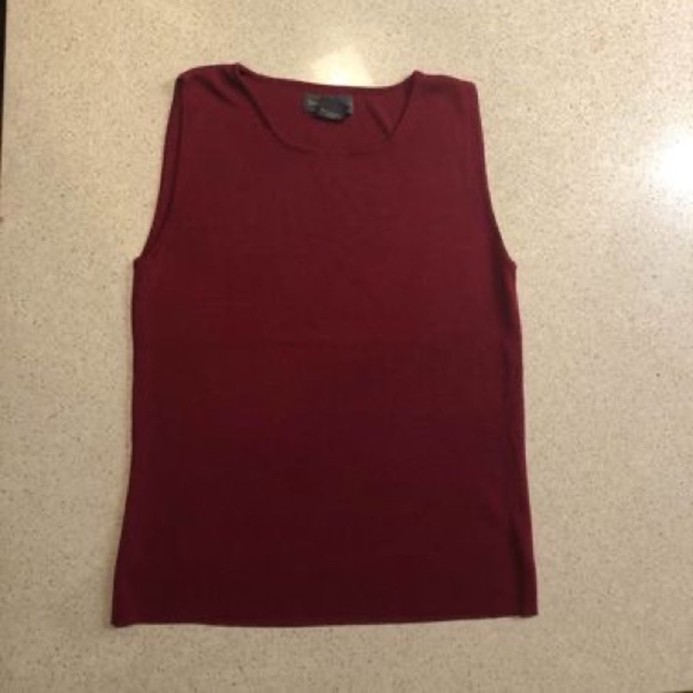 Banana Republic Wine/Maroon Colored Sleeveless Silk Top